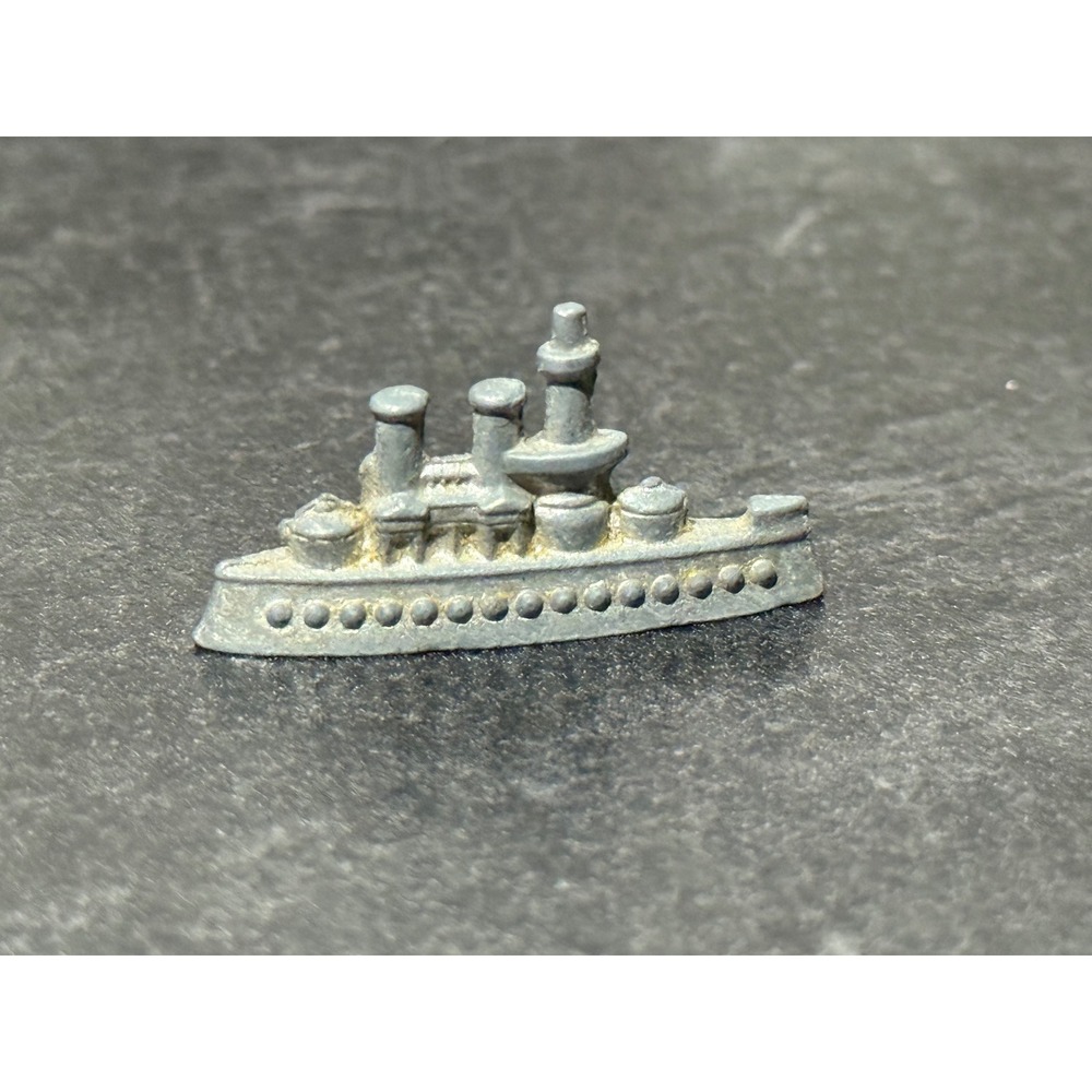Vintage 1970s Monopoly Battleship Game Token Replacement Piece Pewter